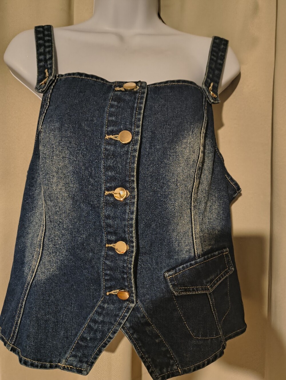 Forever 21 Blue Denim-Look Camisole